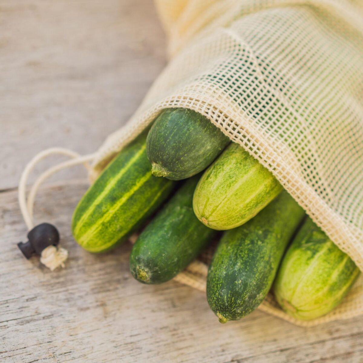 Cucumber harvest bag